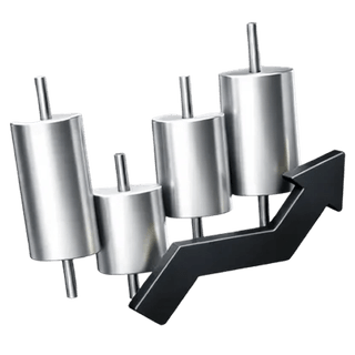 Trên trang Giới thiệu của Đỉnh Bảolộc, biểu tượng 3D về biểu đồ nến giao dịch